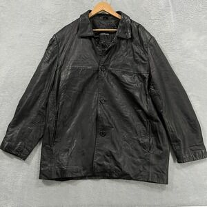 Vintage Excelled Jacket Men's Black Leather Genuine Lamb Leather XL Western 90s